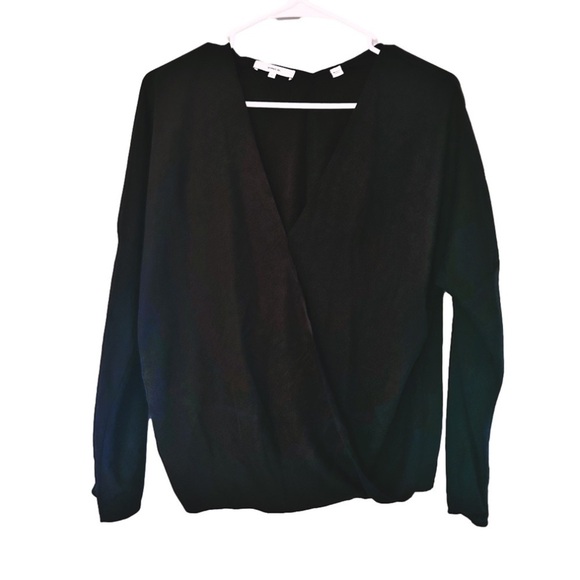 Vince Crossover Long Sleeve Blouse Small - Picture 3 of 7